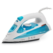 Утюг Maxwell MW-3055B белый/голубой, 2200 Вт, 30 г/мин, 100 г/мин, 280 мл
