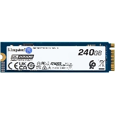 Накопитель SSD Kingston DC2000B, 240Gb, PCIe 4.0 x4, M.2 2280, R/W 4500/400