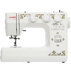 Швейная машина Janome 1225s белый, электромеханическая, вертикальный качающийся, 25 операций, петля-автомат