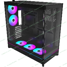 Компьютерный корпус Montech HS02 PRO черный без БП ATX 4x140мм 2xUSB 3.0 audio bott PSU