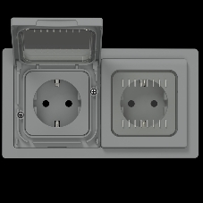 Рамка 2-местная IP55 Рпро-2-55-ФлС серый FLITE