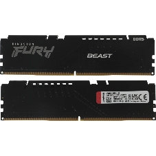 Оперативная память Kingston Fury Beast, DDR5, 32GB (2x16GB), 5600MHz, CL36, DIMM, с радиаторами, черный