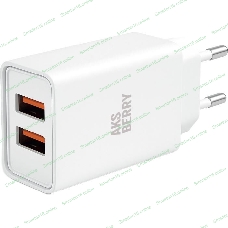 Сетевое зарядное устройство AKSBERRY (6900209800019) T38 2 USB 2.4A, белый