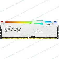Оперативная память Kingston Fury Beast, DDR5, 32Gb (1x32Gb), 6000MHz, CL36, DIMM, радиатор, RGb, белый