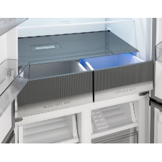 Холодильник Weissgauff WCD 450 W NoFrost Inverter белый трехкамерный 287/163л морозилка снизу, No Frost, Side by Side