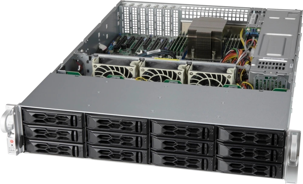 Серверный корпус NR Black 2U SCLA26 LP chassis w/ Red. 920W PWS and Std. pac