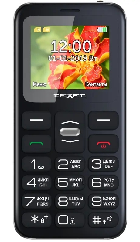 Мобильный телефон teXet TM-B209 черный
