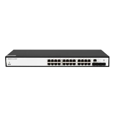 Управляемый коммутатор SNR уровня 2+, 24 порта 10/100/1000Base-T с поддержкой POE, 4 порта 1/10G SFP+, бюджет POE 370W