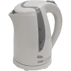 Чайник электрический Oasis K-2PW 1.7 л, 2200 Вт, белый корпус: пластик