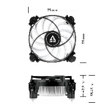 Кулер Arctic Alpine 17LP Вентилятор для процессора socket Intel® 1700 (ACALP00042A)