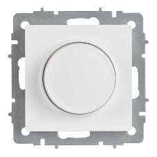 Светорегулятор IEK BR-D20-0600-K91 поворотно-нажимной СП BRITE СС10-1-0-БрАБ 600 Вт механизм арктич. бел.
