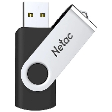 Флешка USB Netac U505 (NT03U505N-008G-20BK), 8Gb, USB 2.0, R/W 70/30, черный/серебристый