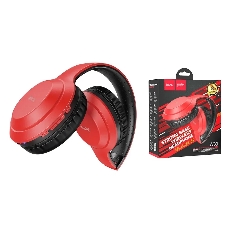 Беспроводные/проводные наушники Hoco W30 FUN MOVE красный, накладные, Bluetooth + проводной, до 8 ч.