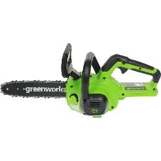 Цепная пила аккумуляторная GreenWorks G24CS25K4, 24V, 25 см, c АКБ 4А·ч и ЗУ (2007707UB)