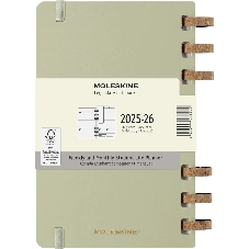 Еженедельник Moleskine ACADEMIC SPIRAL DHSPK5212AMWH3 Large 150х210 мм 200 стр. кремовые страницы спираль киви