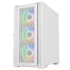Компьютерный корпус Powercase Alisio Micro X4W V2, Tempered Glass, 4х 120мм ARGB fans, ARGB HUB, белый, mATX (CAMCXW-A4)