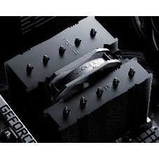 Кулер для процессора Noctua NH-D12L chromax черный, 120 мм, медь, 0-2000 об/мин, 22.6 дБ, 4 pin PWM, 148 Вт, высота 145 мм