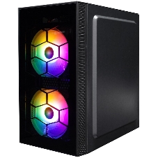Компьютерный корпус 1STPLAYER FIREBASE X1 черный mATX 3x120мм LED fans X1-BK-3F1