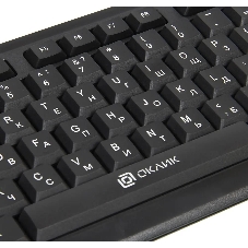 Комплект клавиатура+мышь Oklick 230M беспроводной, USB, 1000 DPI, чёрный