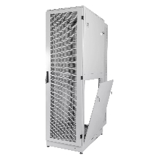 Шкаф серверный напольный 48U (600 1000) дверь перфорированная, задние двойные перфорированные