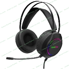 Гарнитура Exegate Cosmos HS-702GL чёрный, проводная, USB, виртуальный звук 7.1, подсветка