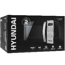 Микроволновая печь Hyundai HYM-D2071 черный, 20 л, 700 Вт, переключатели — кнопки, поворотный механизм