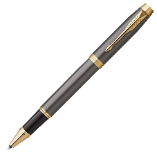 Ручка роллер Parker IM Premium Grey Core GT (2213778), F, черные чернила, подарочная коробка