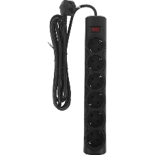 Сетевой фильтр Defender DFS 153 3 м, черный, 6 розеток