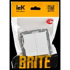 Выключатель BRITE 2-кл. перекр. 10А ВС10-2-3-БрАБ а/б IEK