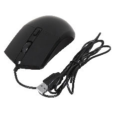 Мышь проводная Oklick 207M черный, 2400 dpi, USB, кнопки - 4