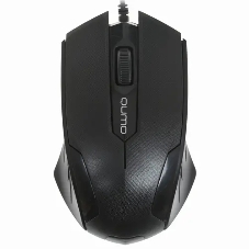 Мышь проводная Qumo Office M14 черный, 1000 dpi, USB, кнопки - 3