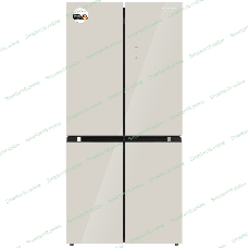 Холодильник Schaub Lorenz SLU X490GI3EI бежевый стекло трехкамерный 300/124л морозилка снизу, No Frost, Side by Side