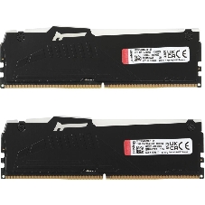 Оперативная память Kingston Fury Beast, DDR5, 32GB (2x16GB), 5200MHz, CL40, DIMM, с радиаторами, RGB, черный