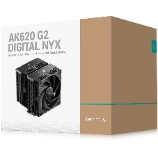 Кулер для процессора DEEPCOOL AK620 G2 DIGITAL NYX LGA1851/1700/1200/115X/AM5/AM4 (8шт/кор, TDP 260W, PWM, DUAL Fan 120мм, 6 тепл. трубок, Copper Base, черный) RET (R-AK620G2-BKNNMN-GJD-1)