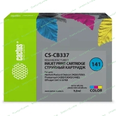 Картридж струйный Cactus CS-CB337 №141 трехцветный (9 мл.) для HP DJ D4263/D4363/D5360/DJ J5783/J6413