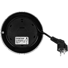 Чайник Centek CT-0019, 1100 Вт, стекло, черный и серебристый