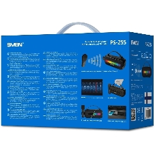 Колонка портативная SVEN PS-255 черный 12W 1.0 BT 3600mAh