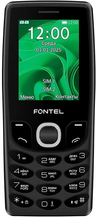 Мобильный телефон FONTEL FP250 черно-зеленый