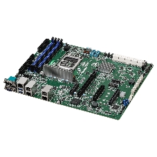 Материнская плата серверная ASRock EC266D4-4L, LGA1700, Intel C266, 4xDDR5 (ECC), 14xSATA, 2xM.2, 1xPCIe 5.0 x16, 1xPCIe 5.0 x8, 1xPCIe 4.0 x4, 1xVGA, 5x1Gb LAN (вкл. IPMI), 2xUSB-A 5Gbps, 1xCOM, ATX