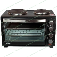 Мини-печь Великие реки Днепр-1, черный, 3200 Вт, 30 л, 2 конфорки