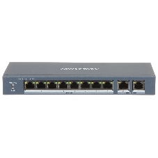 Коммутатор Hikvision DS-3E0310P-E/M, 8×100 Мбит/с PoE+ + 1×1 Гбит/с RJ45 + 1×1 Гбит/с Combo, неуправляемый