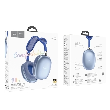 Беспроводные/проводные наушники Hoco W55 небесно-голубой, накладные, Bluetooth + проводной