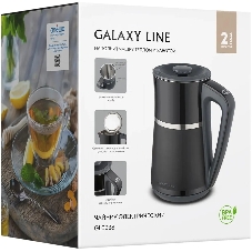Чайник электрический Galaxy Line GL 0338 черный, пластик, 2200 Вт, 1.7 л
