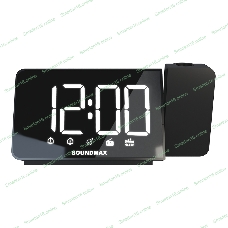 Радиобудильник SoundMax SM-1539(черный с белым)