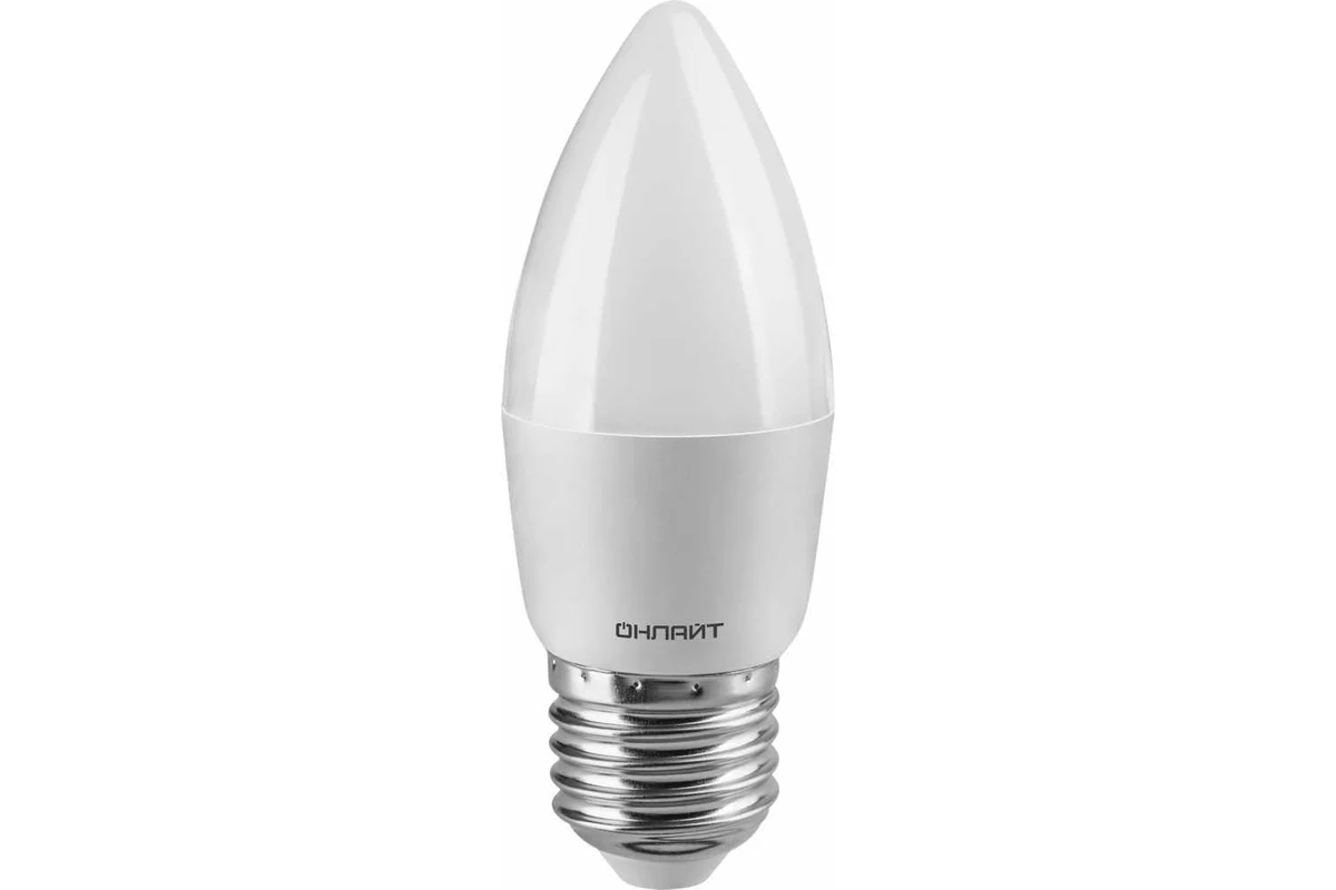 Лампа светодиодная ОНЛАЙТ 71635 OLL-C37-8-230-4K-E27-FR