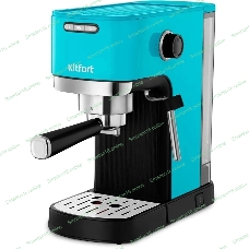 Кофеварка рожковая Kitfort КТ-7461 бирюзовый/черный, исп. кофе - молотый, 1.2 л, 1350 Вт, 20 бар