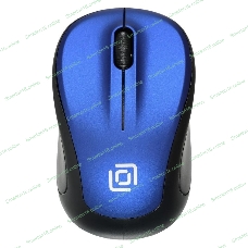 Мышь беспроводная Oklick 665MW черный/синий, 1000 dpi, радиоканал, USB, кнопки - 3