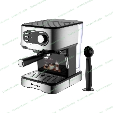 Кофеварка рожковая BRAYER BR1104 серебристый/черный, исп. кофе - молотый, 1,5 л, 1100 Вт, 15 бар