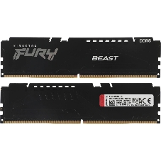 Оперативная память Kingston Fury Beast, DDR5, 16GB (2x8GB), 5600MHz, CL40, DIMM, с радиаторами, черный