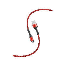 Кабель Smartbuy S26 MicroUSB красный, 3 А, QC, нейл.,1 м